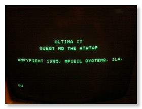 Ultima IV inicial boot screen